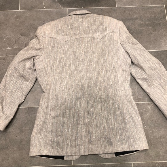 Pagano West gray western sport coat blazer suit cowboy vintage - Picture 6 of 11